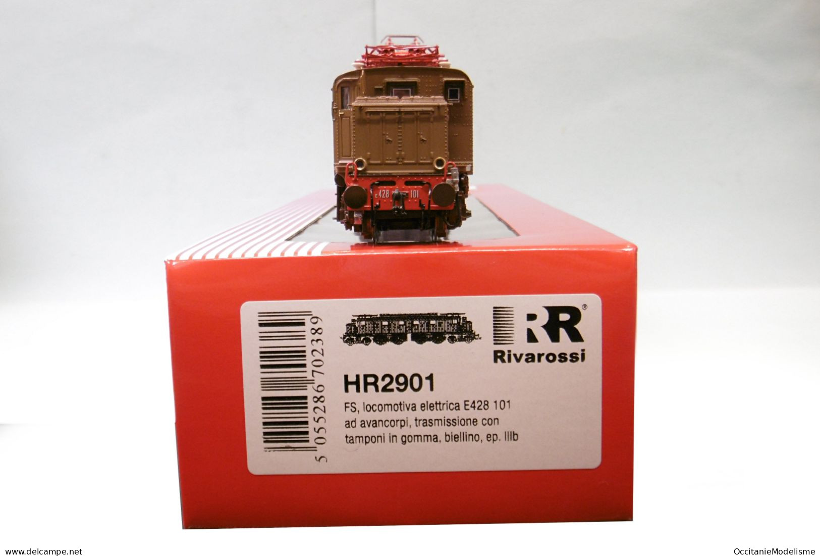 Rivarossi - Locomotive électrique E428 101 FS marron ép. III réf. HR2901 Neuf HO 1/87