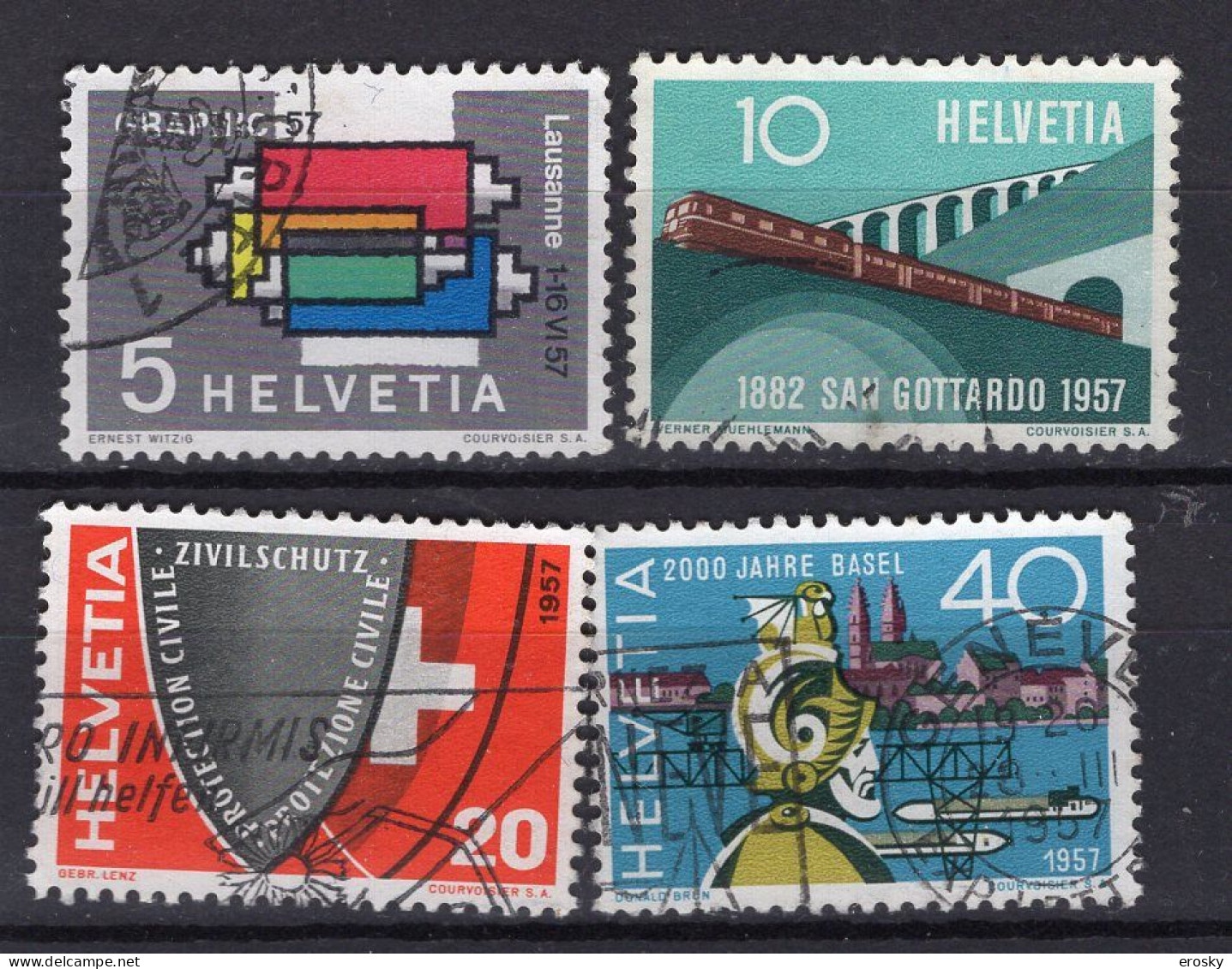 T2048 - SUISSE SWITZERLAND Yv N°586/89 - Used Stamps