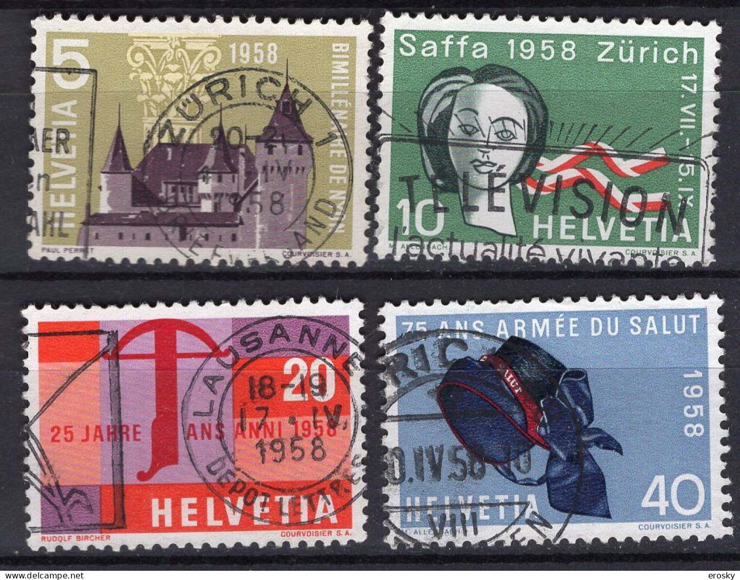 T2056 - SUISSE SWITZERLAND Yv N°602/05 - Used Stamps