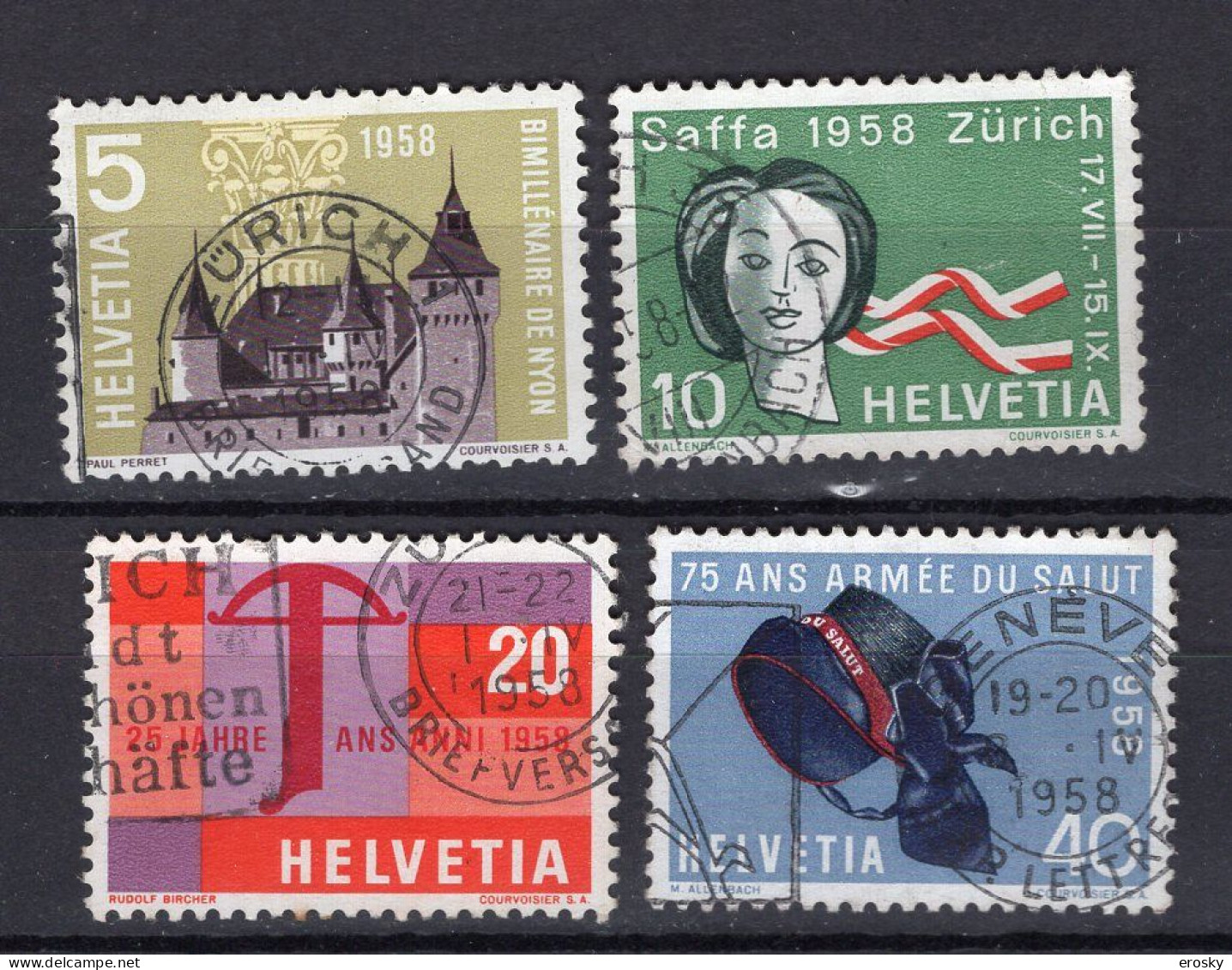 T2057 - SUISSE SWITZERLAND Yv N°602/05 - Used Stamps