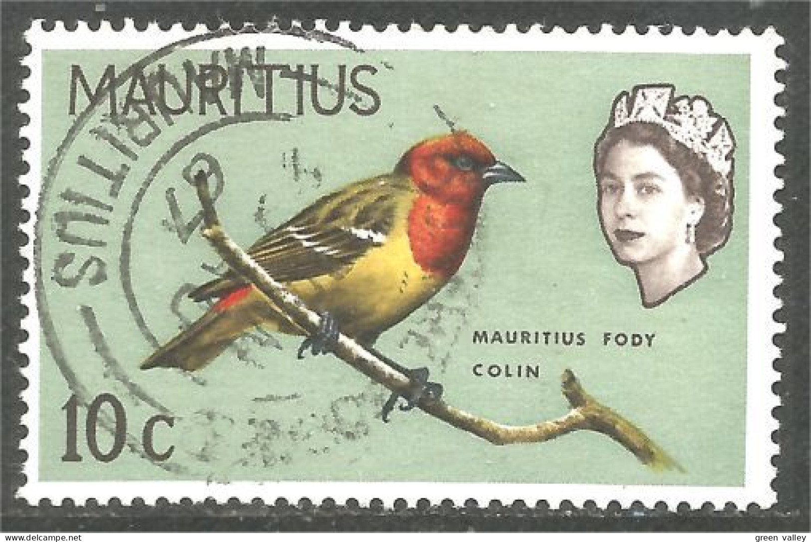 640 Ile Maurice Mauritius Colin Fody Oiseau Bird Uccello Vogel (MRC-92b) - Mauritius (1968-...)