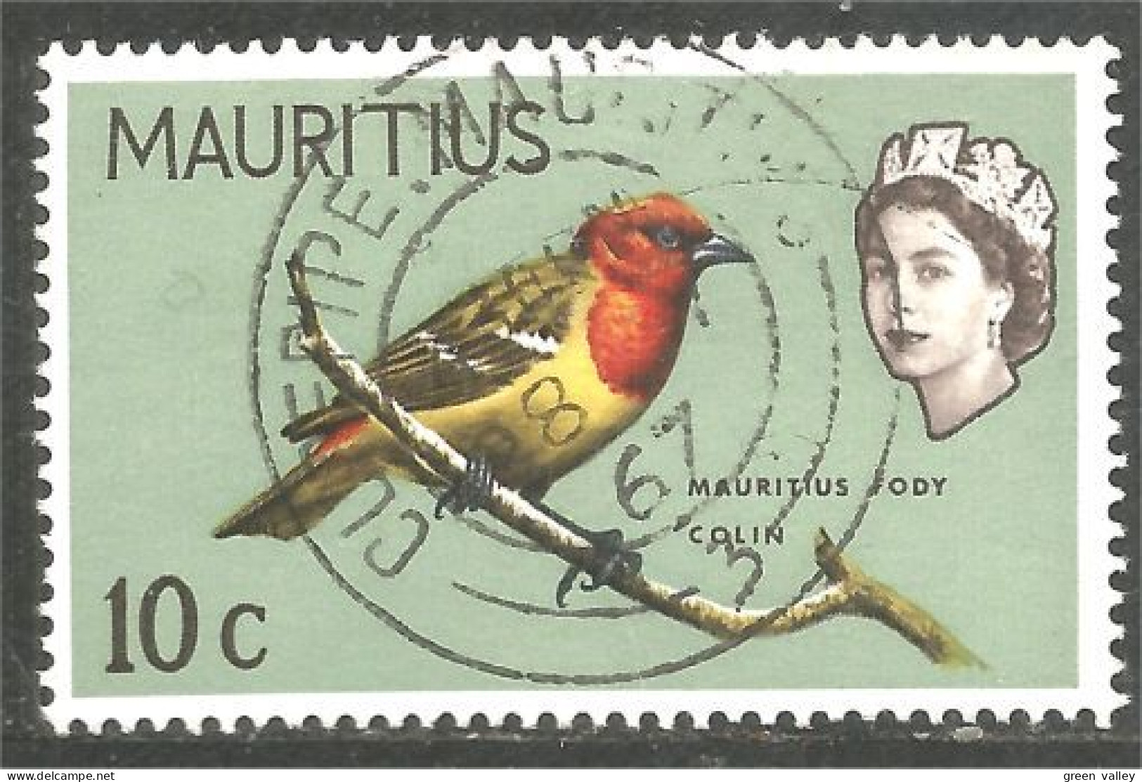 640 Ile Maurice Mauritius Colin Fody Oiseau Bird Uccello Vogel CUREPIPE (MRC-92a) - Mauricio (1968-...)