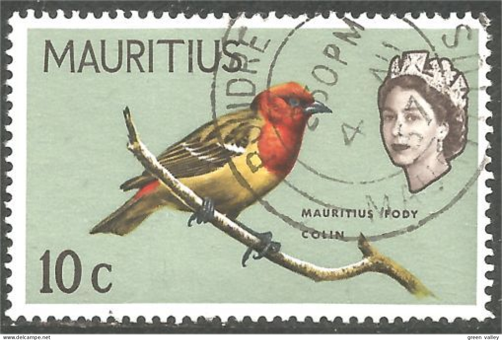 640 Ile Maurice Mauritius Colin Fody Oiseau Bird Uccello Vogel POUDRE (MRC-92c) - Mauricio (1968-...)