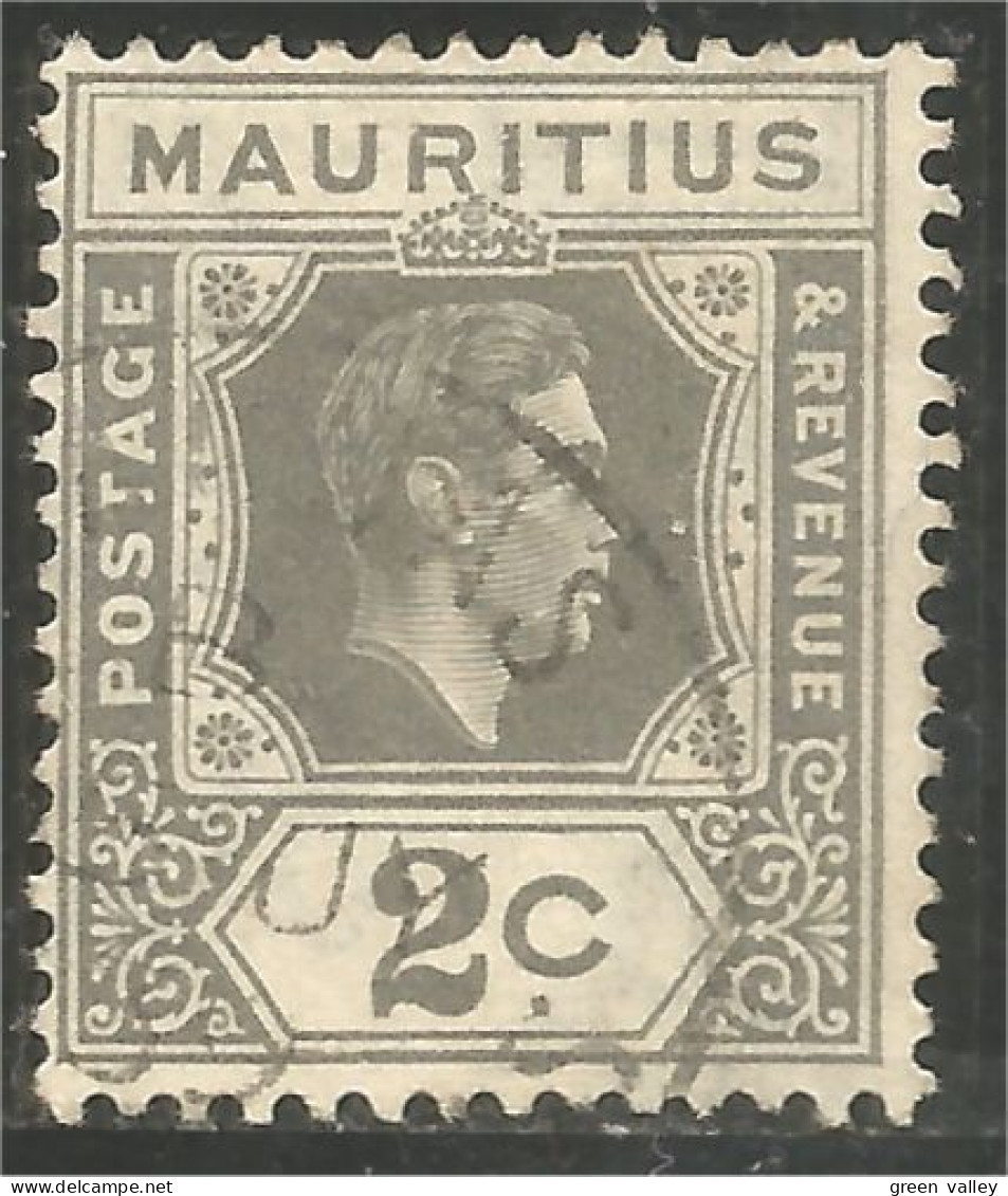 640 Mauritius Ile Maurice 1938 George VI 2c Gris Grey (MRC-74b) - Maurice (...-1967)