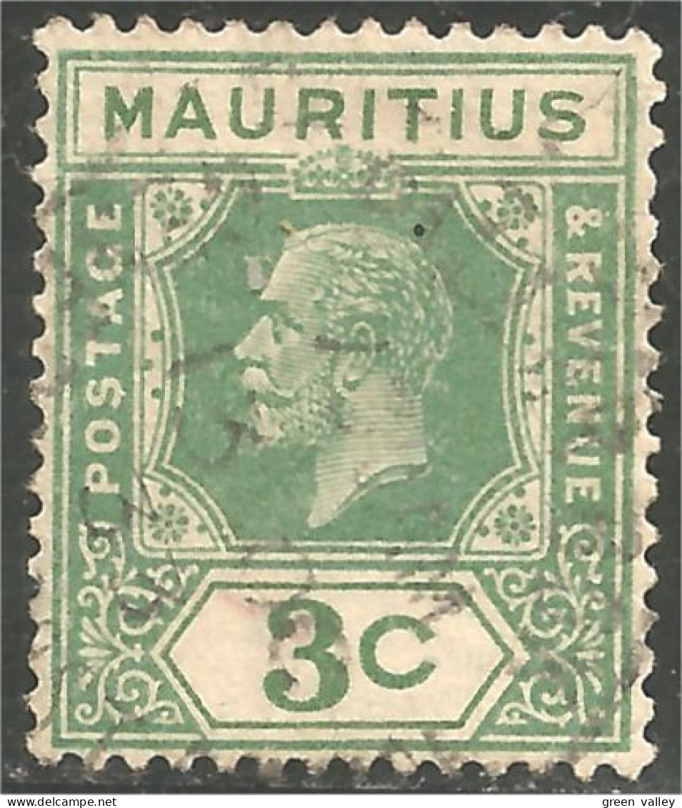 640 Mauritius Ile Maurice 1925 George V 3c Green Vert (MRC-70) - Mauricio (...-1967)