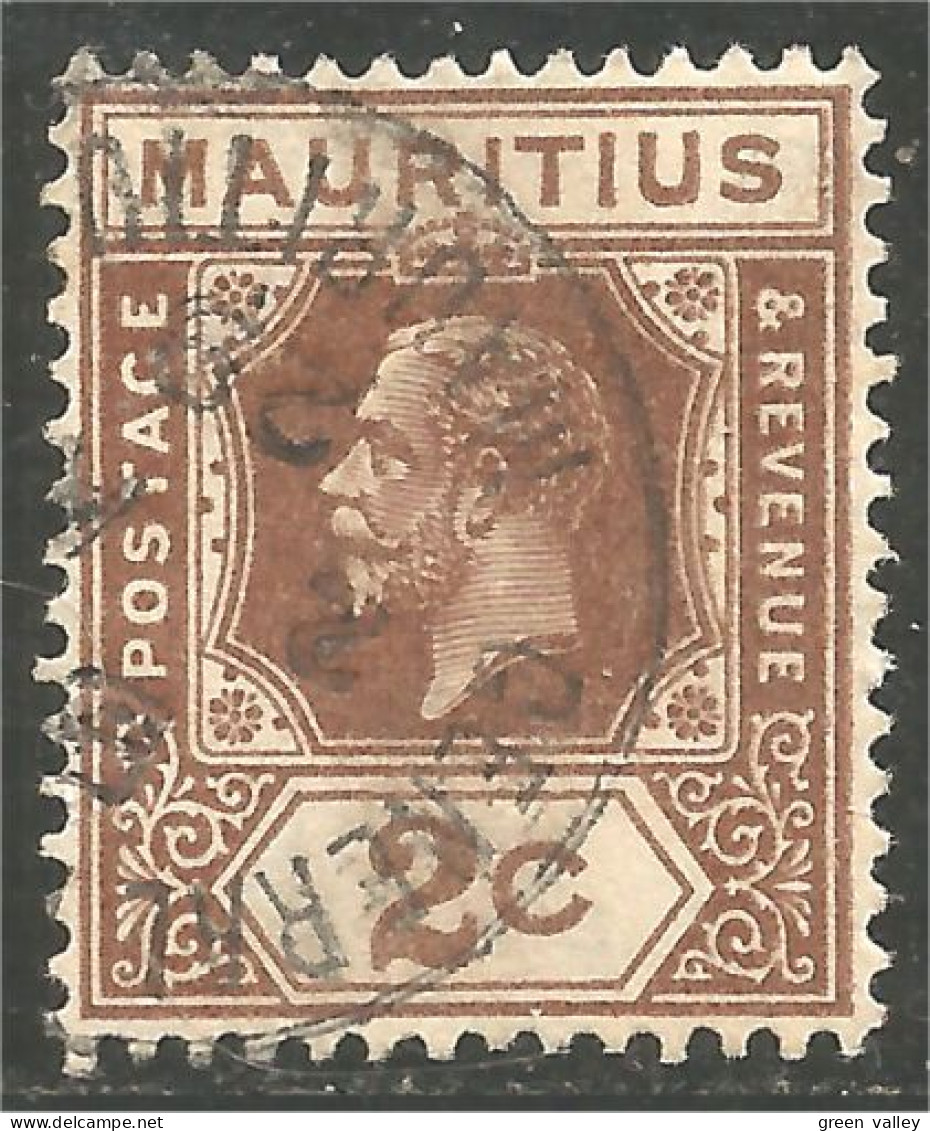 640 Mauritius Ile Maurice 1921 George V 2c Brown Brun (MRC-69b) - Maurice (...-1967)