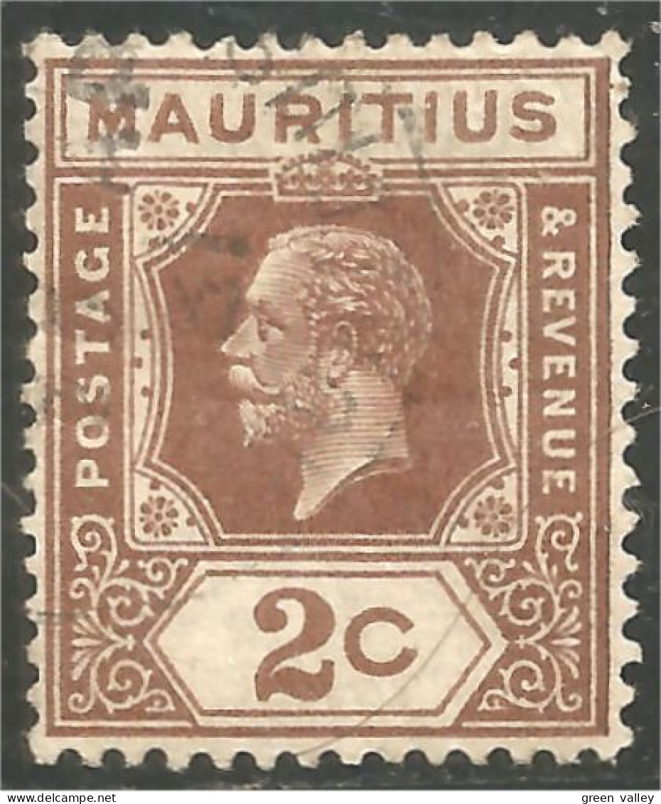 640 Mauritius Ile Maurice 1921 George V 2c Brown Brun (MRC-69a) - Maurice (...-1967)