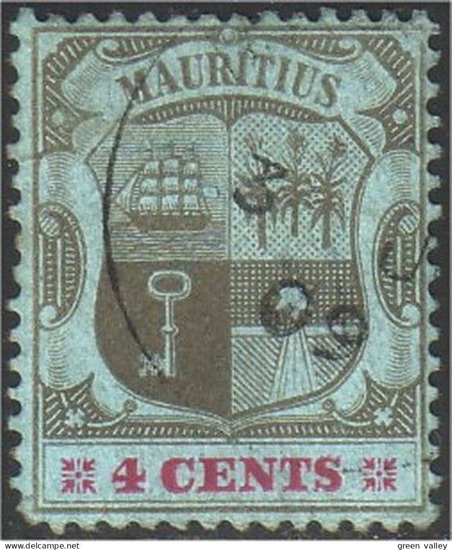 640 Mauritius Ile Maurice 4 Cents (MRC-2) - Mauricio (...-1967)