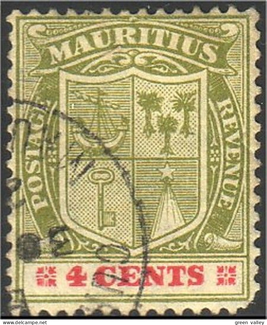 640 Mauritius Ile Maurice 4 Cents (MRC-5) - Mauricio (...-1967)