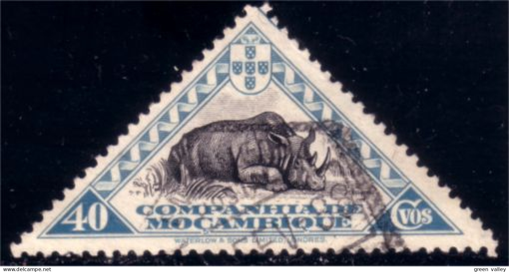 638 Mozambique Black Rhinoceros Noir Nilpferd (MOZ-41) - Rhinozerosse