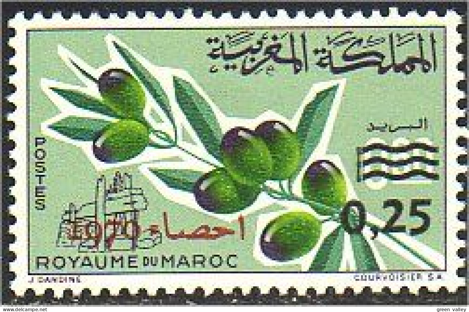 636 Maroc Olive MH * Neuf (MOR-44) - Alimentación