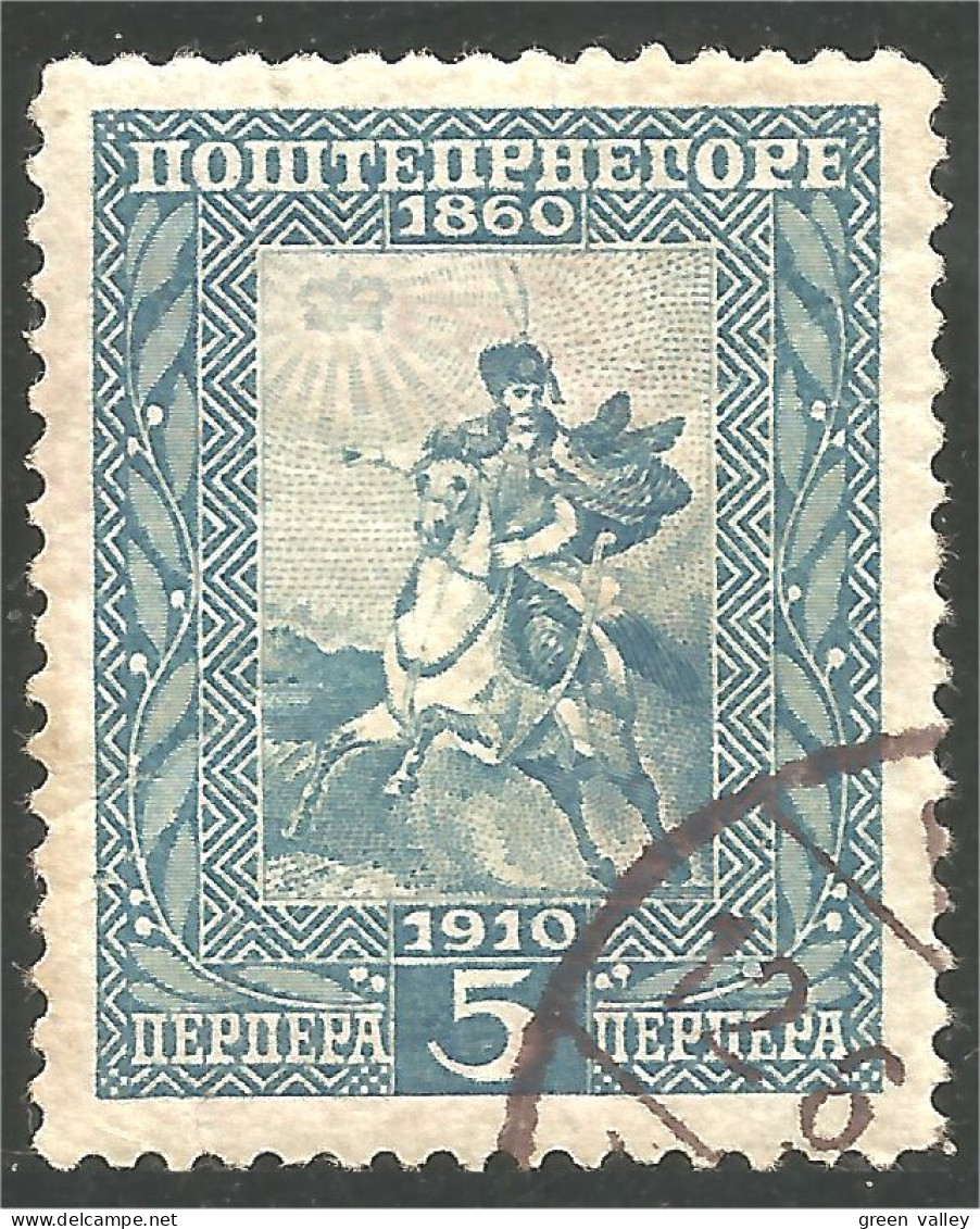 624 Montenegro 1910 Prince Nicolas 1er Cheval Horse Pferd Paard Cavalier Horseman (MNT-29) - Montenegro