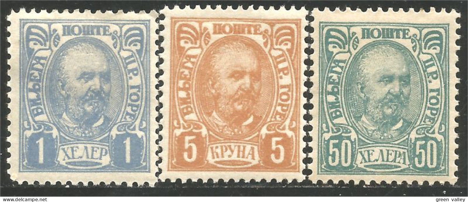 624 Montenegro 1902 Prince Nicolas 1er MH * Neuf (MNT-23) - Montenegro