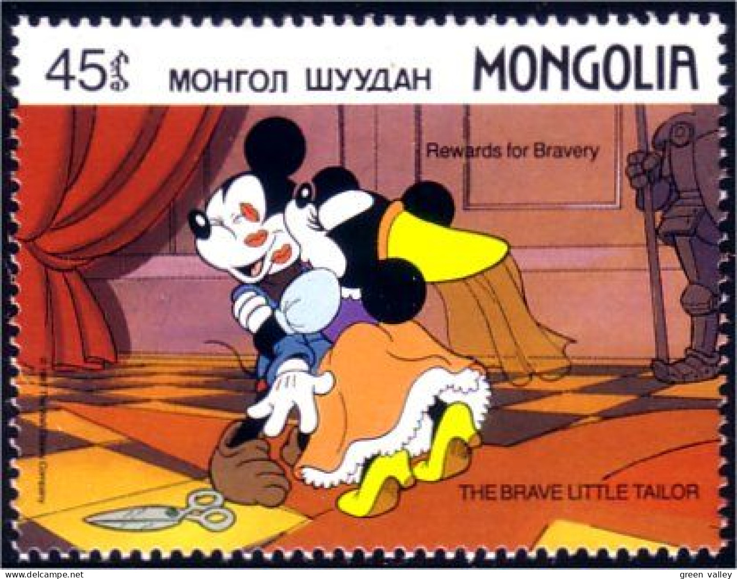 620 Disney Mongolie Mickey Minnie Geant Giant Tailleur Tailor MNH ** Neuf SC (MNG-61b) - Disney