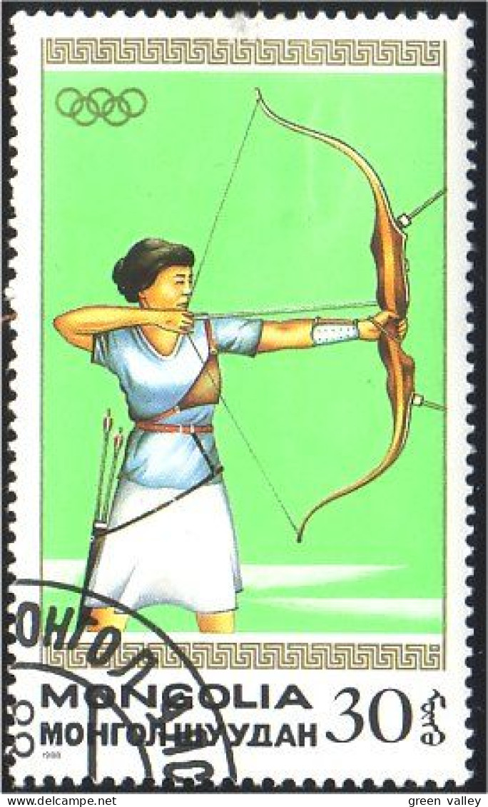 620 Mongolie Jeux Olympiques Tir à L'arc Bow And Arrow Olympic Games (MNG-28) - Tir à L'Arc