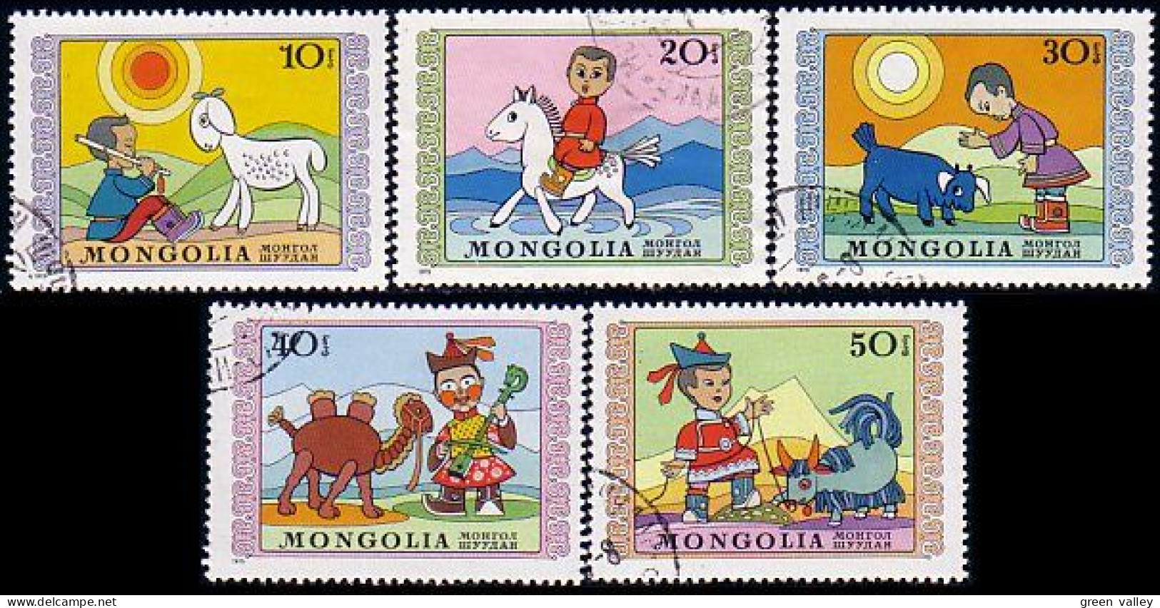 620 Mongolie Enfants Children (MNG-1) - Fairy Tales, Popular Stories & Legends