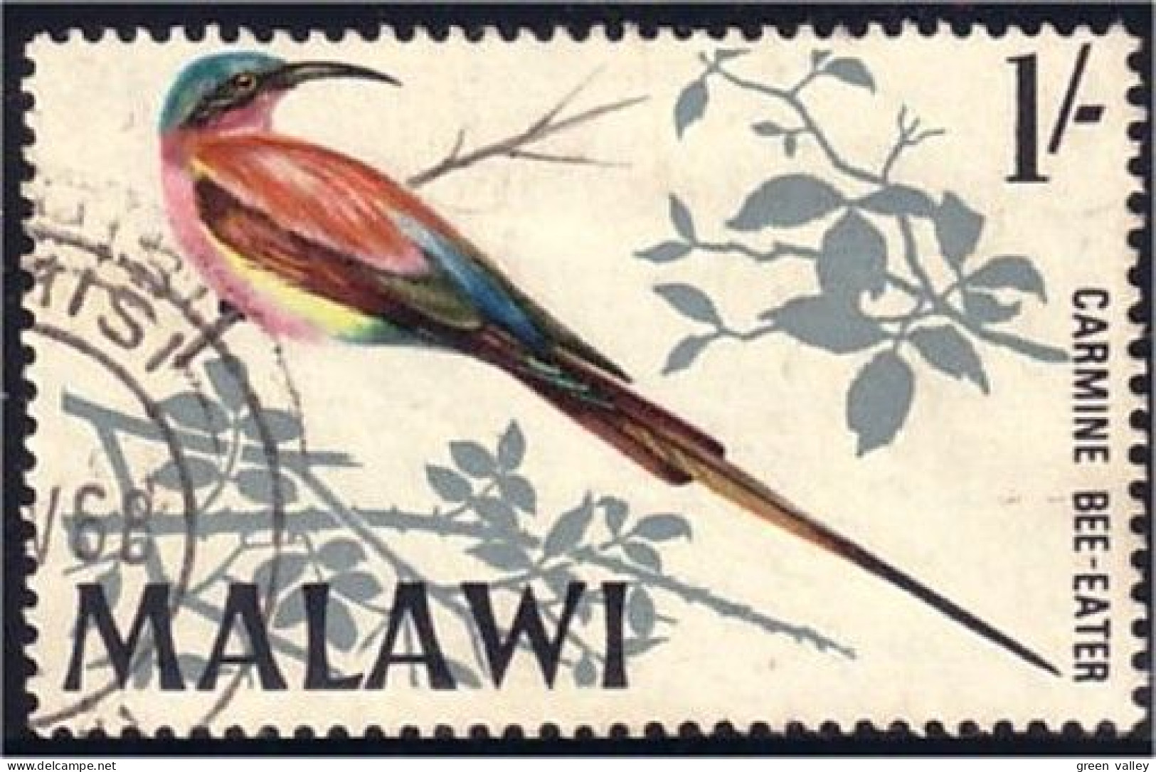 652 Malawi Bird Oiseau Biene Mangeur D'abeilles Bee Eater (MWI-22) - Honingbijen