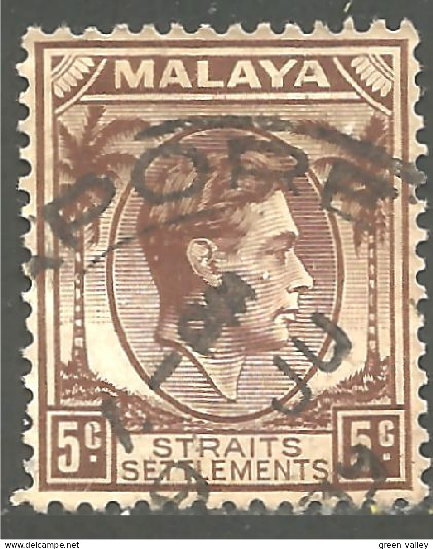 648 Malaysia Straits Settlements 5c Brown George VI (MSY-45d) - Malaysia (1964-...)