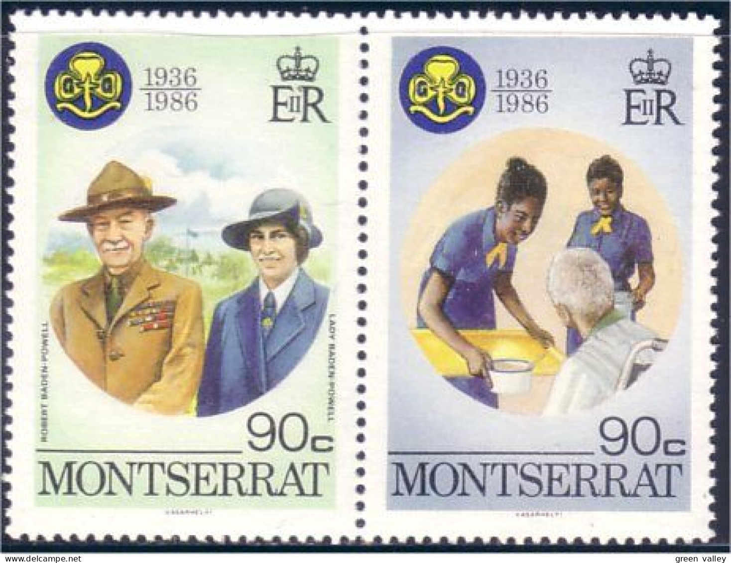 646 Ile Montserrat 90c Scouts MNH ** Neuf SC (MSE-18) - Otros & Sin Clasificación