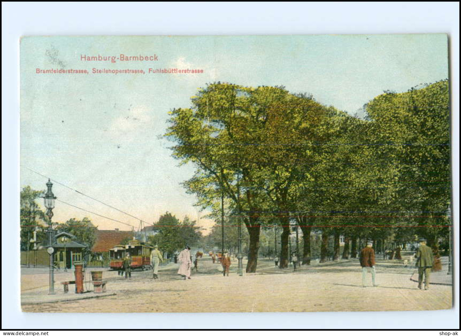 XX11174/ Hamburg Barmbek Bramfelderstr. Steilshoperstr.  Straßenbahn AK 1909 - Nord