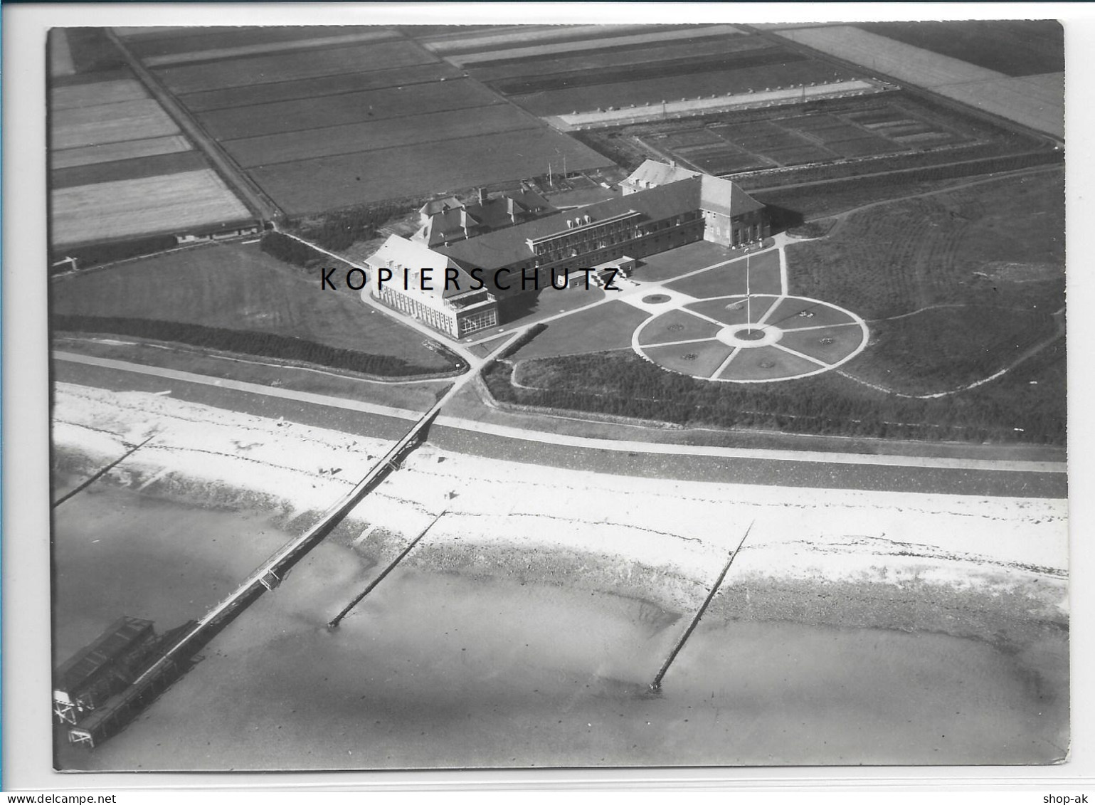 ZZ-2045/ Utersum Auf Föhr Erholungsheim Seltenes Luftbild  1939 18 X 13 Cm - Halligen