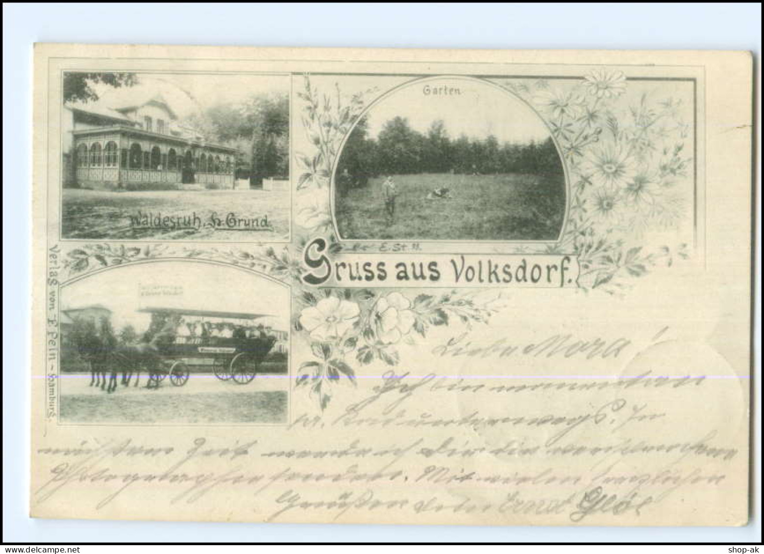 S2497/ Hamburg Gruß Aus Volksdorf  Waldesruh AK 1898 - Wandsbek
