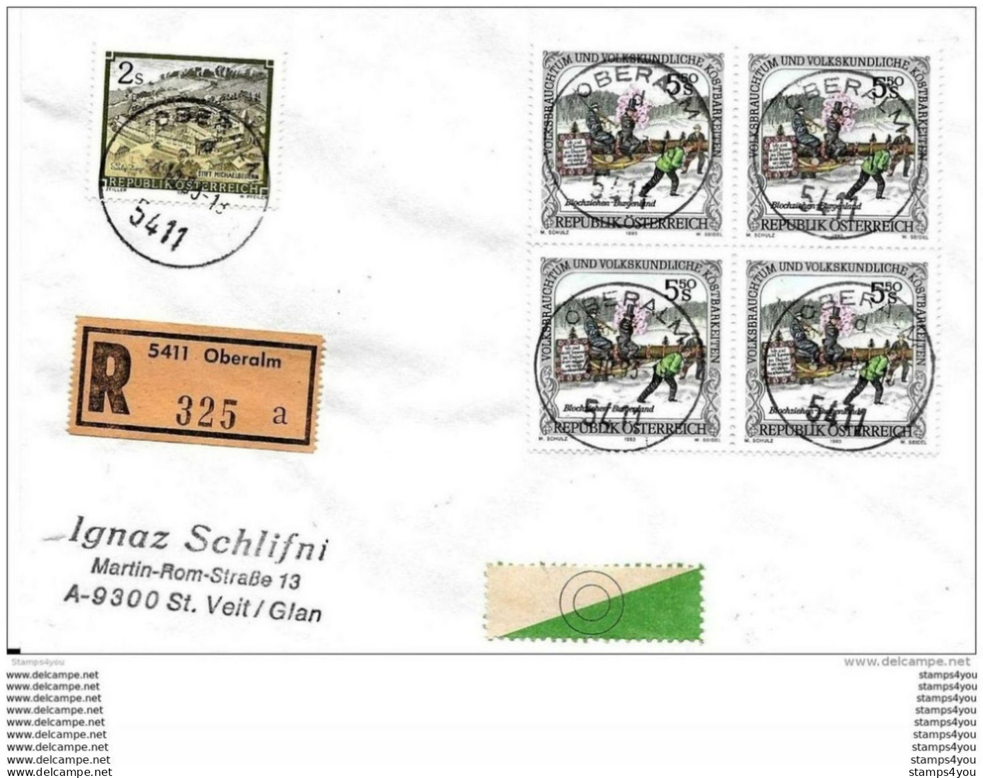 55 - 73 - Enveloppe  Recommandée Envoyée De Oberalm 1991 - Storia Postale