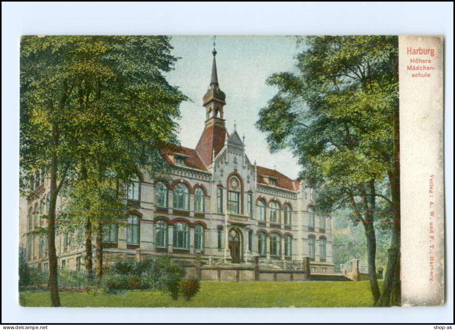 XX10506/ Hamburg Harburg Höhere Mädchenschule 1914 AK - Harburg