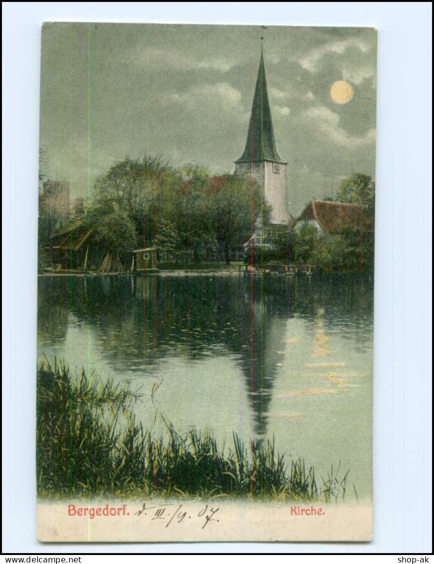 Y17149/ Hamburg Bergedorf Kirche 1907 AK  - Bergedorf