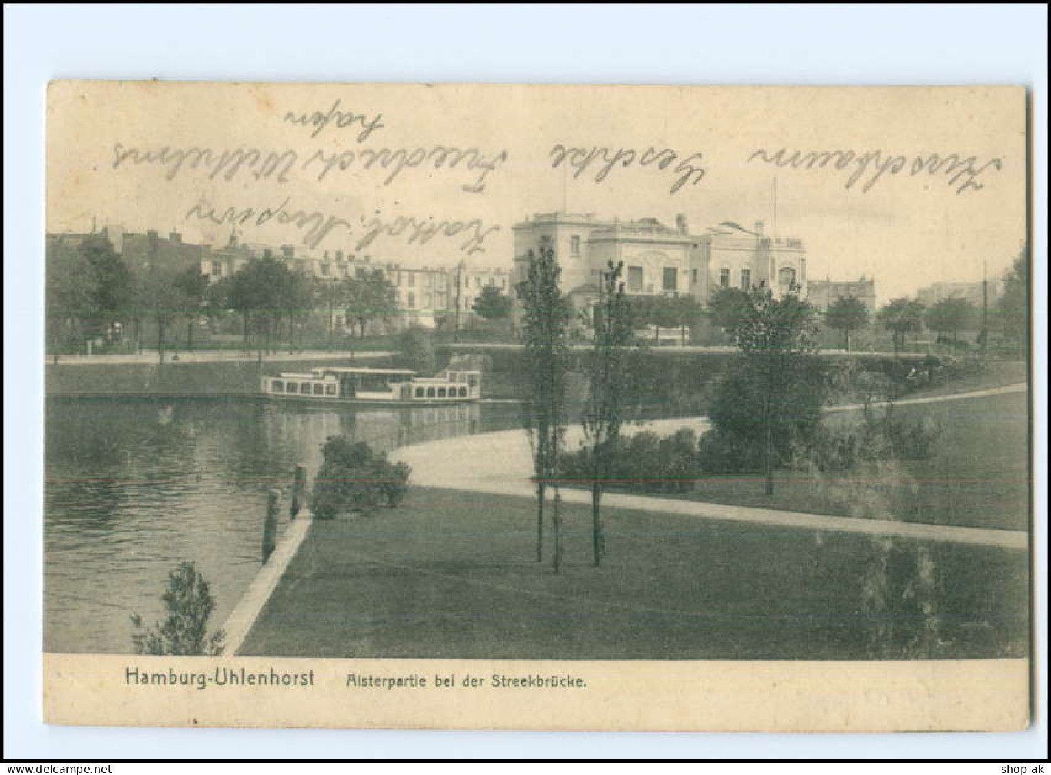 Y16804/ Hamburg Uhlenhorst Alsterpartie Bei Der Streekbrücke 1907 AK - Noord