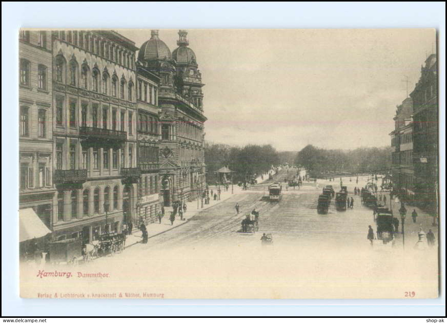 V287/ Hamburg Dammthor Straßenbahn AK 1898 - Eimsbüttel