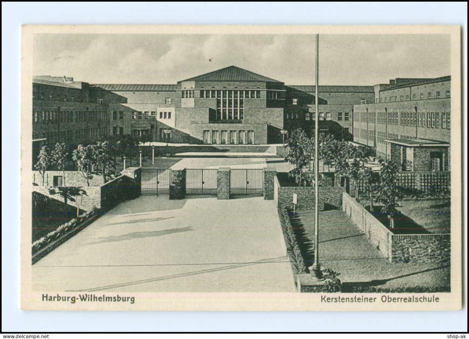 XX10266/ Hamburg Harburg Wilhelmsburg Kerstensteiner Oberrealschule AK 1932 - Wilhemsburg