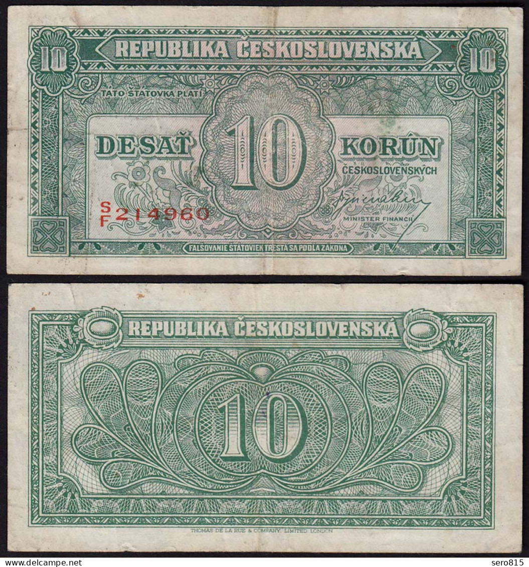 TSCHECHOSLOWAKEI - CZECHOSLOVAKIA 10 Korun1950 Pick 69 F (4)    (14990 - Cecoslovacchia