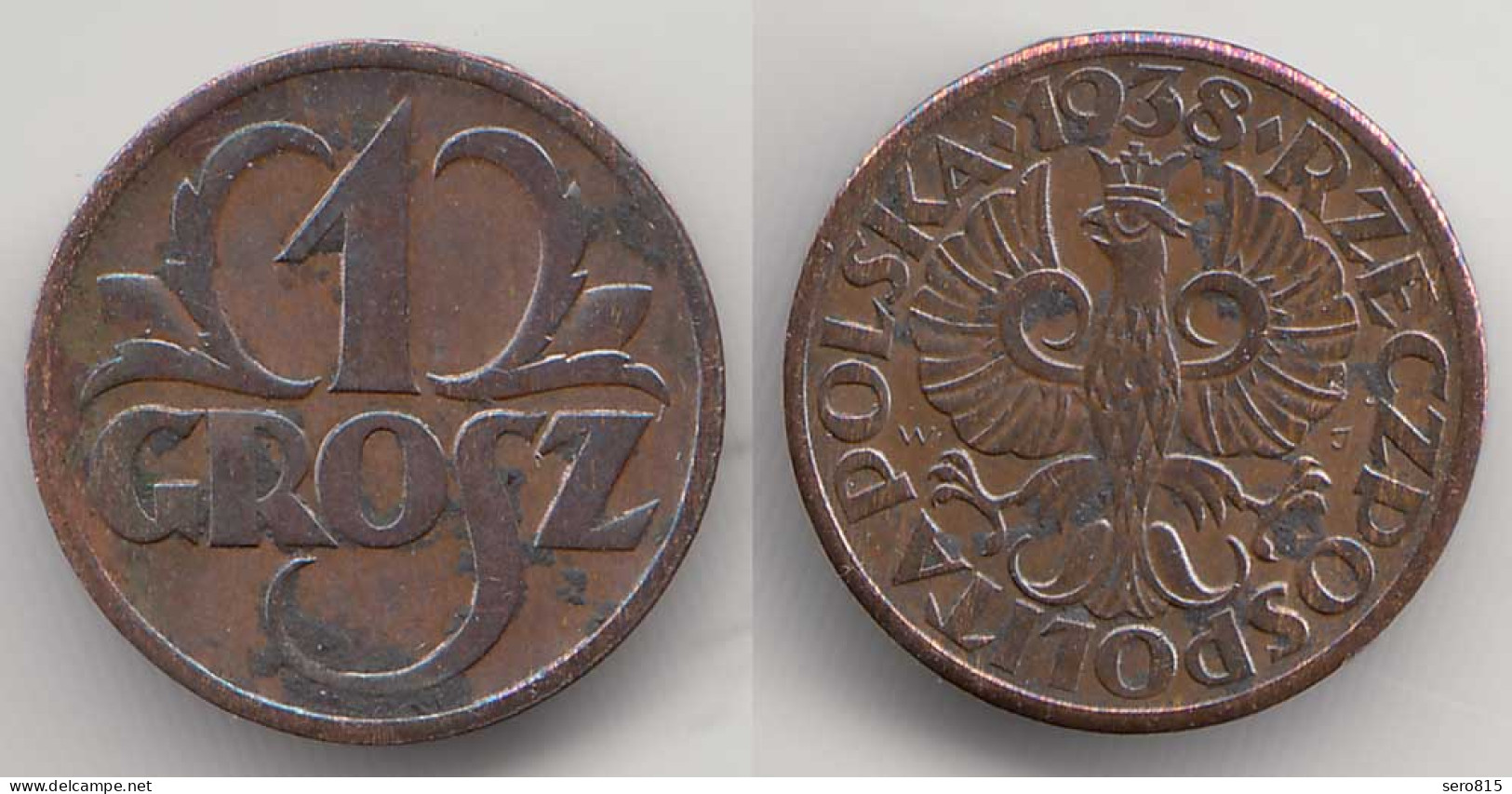 Polen - Poland 1 Grosz 1938 Münze  (31626 - Polen