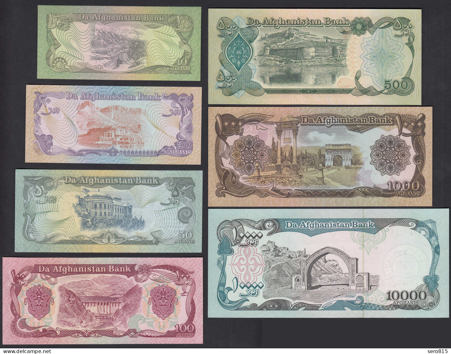 AFGHANISTAN - 7 Stück Banknoten  UNC   (21110 - Otros – Asia