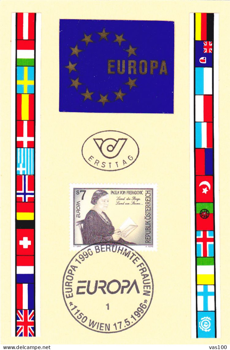 EUROPA  CARDBOARD 1996 AUSTRIA - 1996