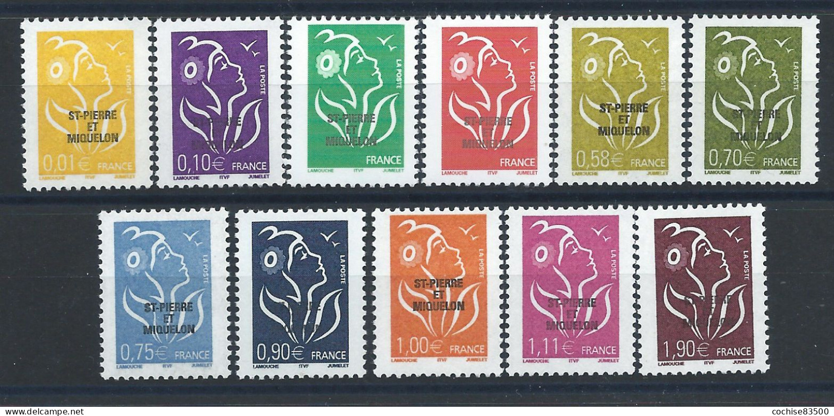 St Pierre Et Miquelon N°829/39** (MNH) 2005 - Marianne De "Lamouche" - Unused Stamps