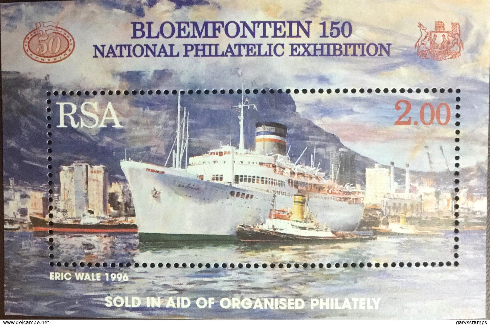 South Africa 1996 Bloemfontein Ships Minisheet MNH - Unused Stamps