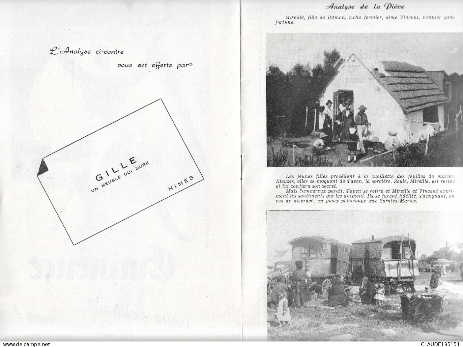 PROGRAMME OFFICIEL ARENES DE NIMES  MIREILLE  OPERA COMIQUE DE GOUNOD  4 SCANS - Französische Autoren