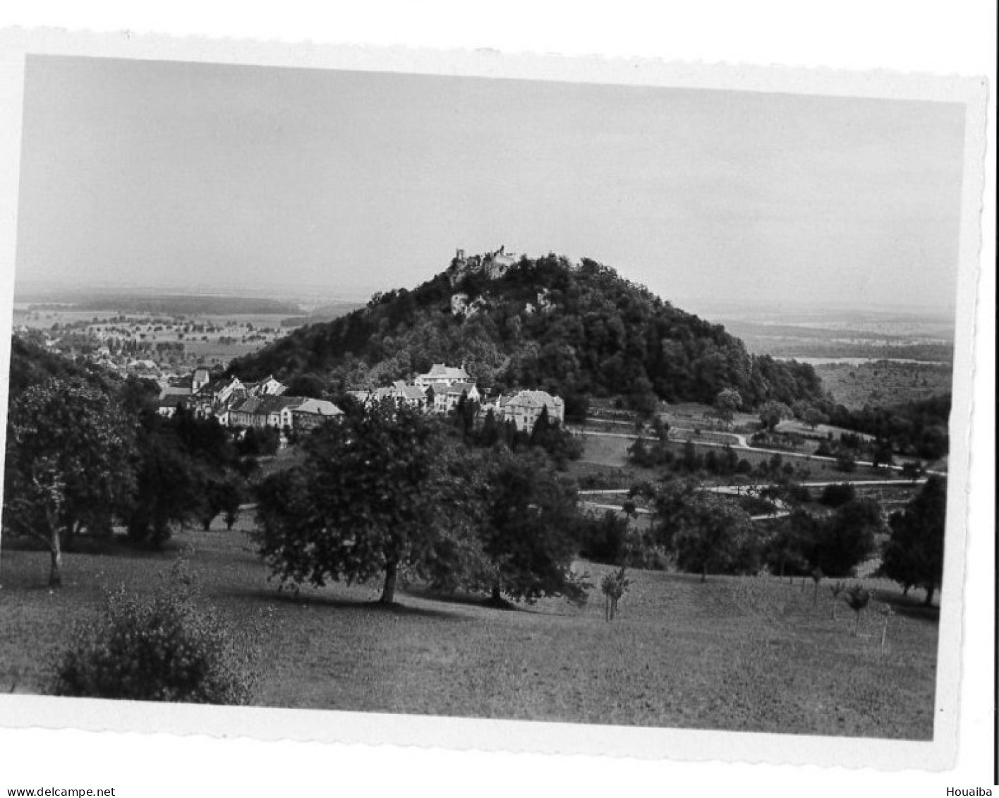 CPSM Vue Sur La Plaine Et Le Vieux Ferrette (68) - Ferrette