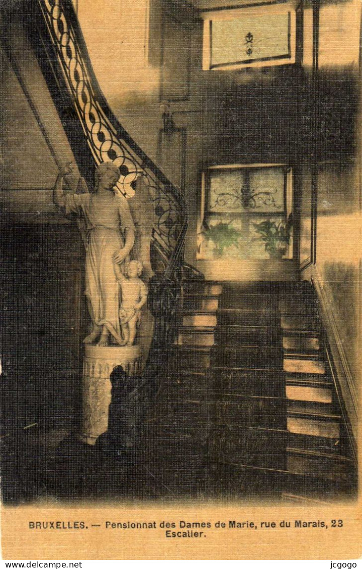 BRUXELLES  Pensionnat Des Dames De Marie, Rue Du Marais, 23.   Escalier. - Formación, Escuelas Y Universidades