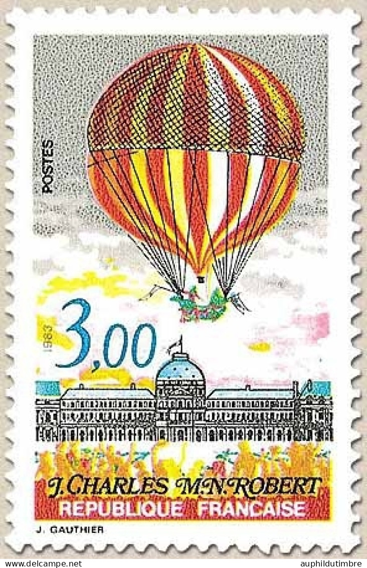 Bicentenaire De L'air Et De L'espace. 2ème Ascension En Ballon à Hydrogène Par J. Charles Et M.N. Robert. 3f. Y2262 - Unused Stamps