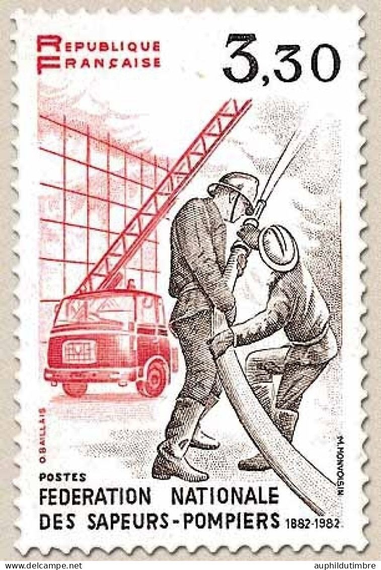 100e Anniversaire De La Fédération Nationale Des Sapeurs-Pompiers. Sapeurs-Pompiers Au Combat. 3f.30 Y2233 - Unused Stamps