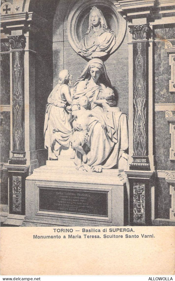 26407 " TORINO-BASILICA DI SUPERGA-MONUMENTO A MARIA TERESA " -VERA FOTO-CART. NON SPED. - Churches
