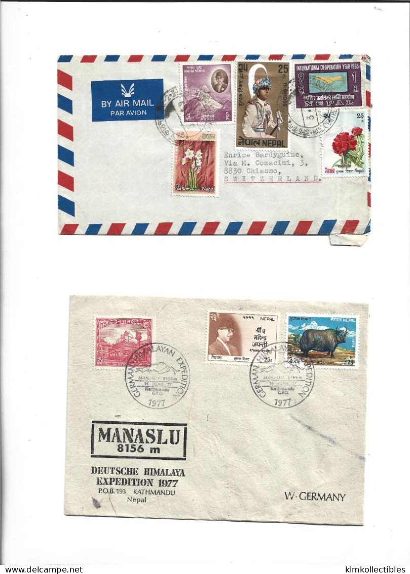 NEPAL - POSTAL HISTORY LOT - FAUNA FLORA - Nepal