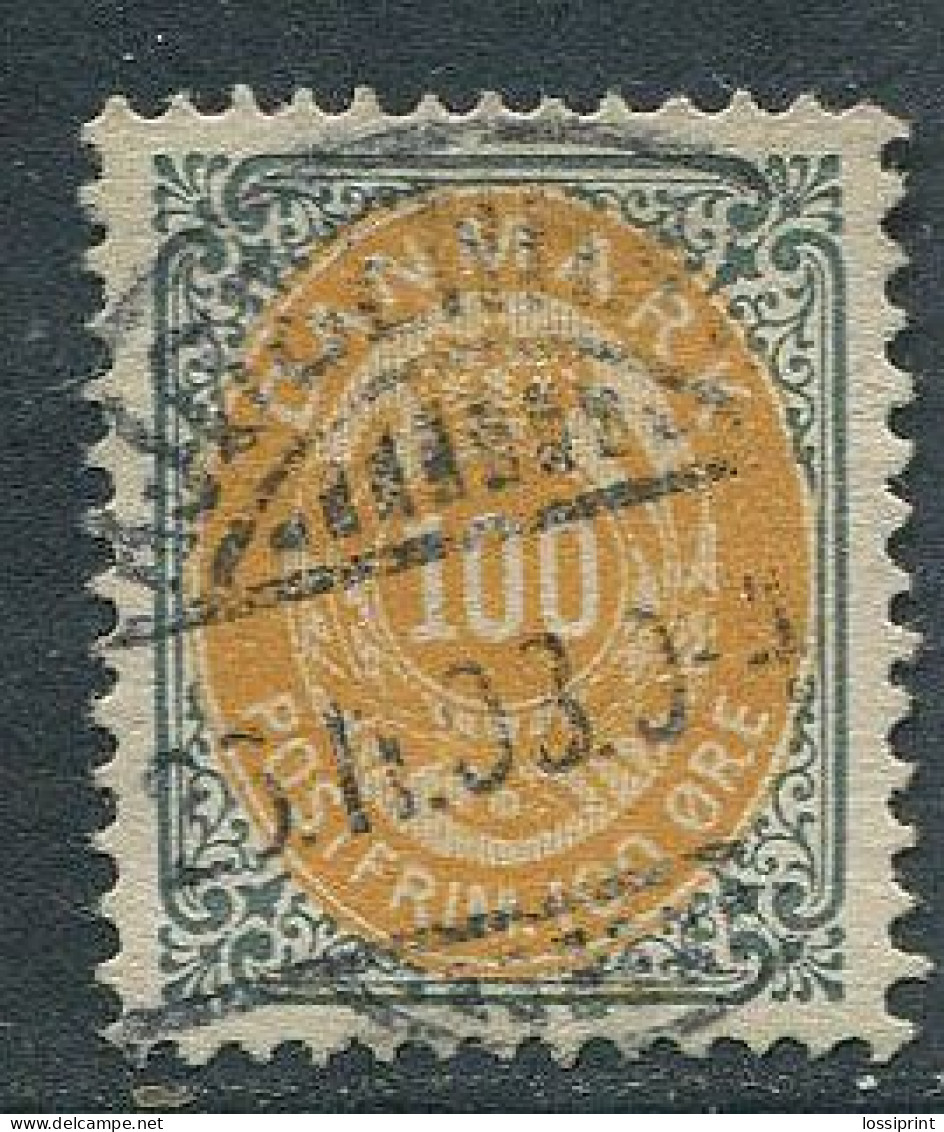 Denmark:Danemark:Used Stamp 100 Ore, 1875-1903 - Oblitérés
