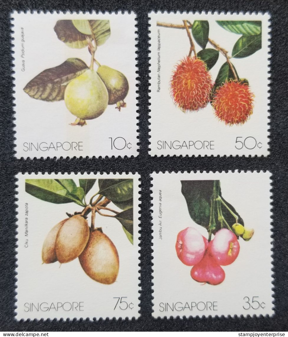 Singapore Fruits 1986 Food Guava Rambutan Ciku Fruit (stamp) MNH - Singapore (1959-...)