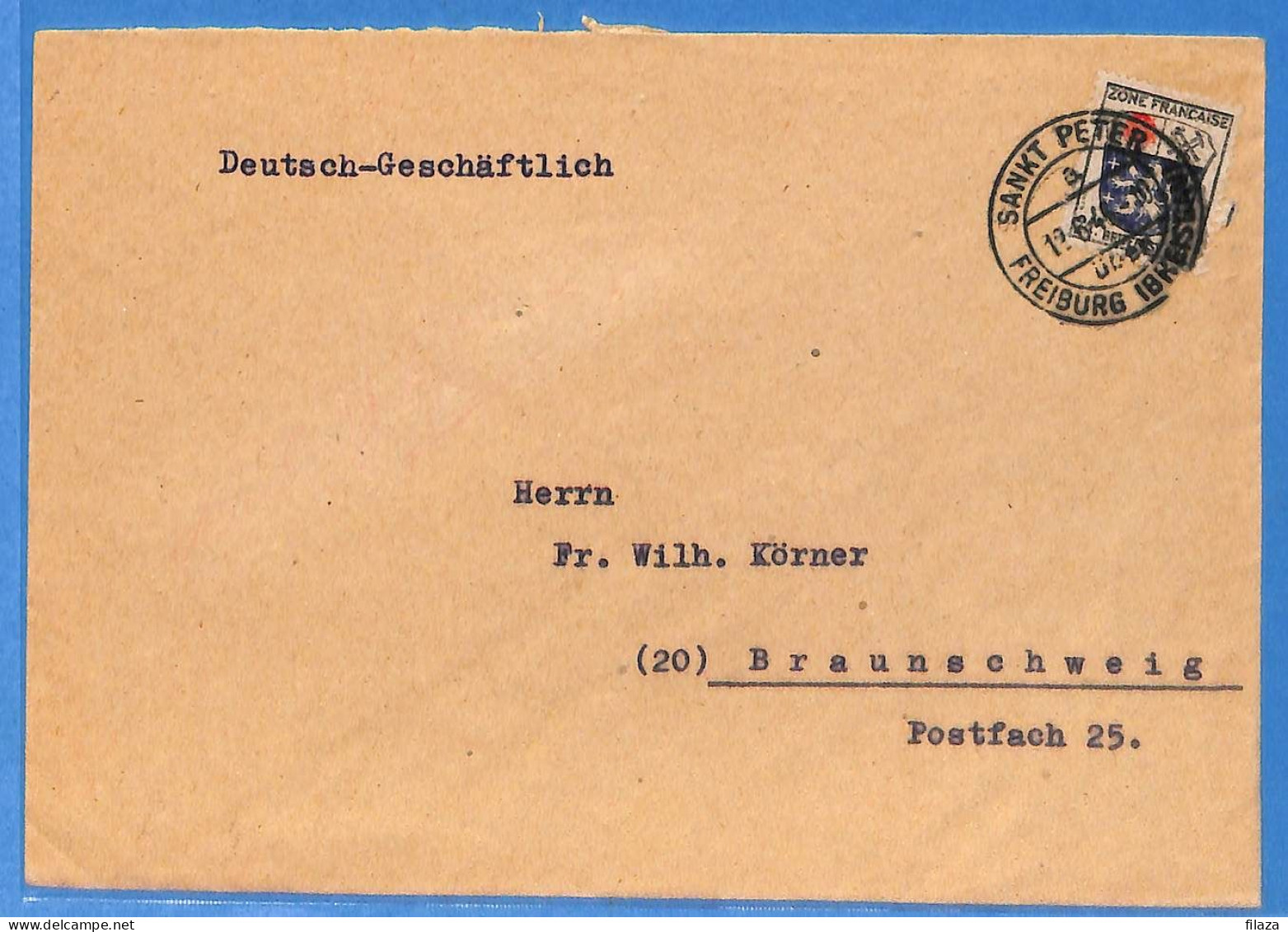 Allemagne Zone Française 1946 - Lettre De Sankt Peter - G30852 - Autres & Non Classés