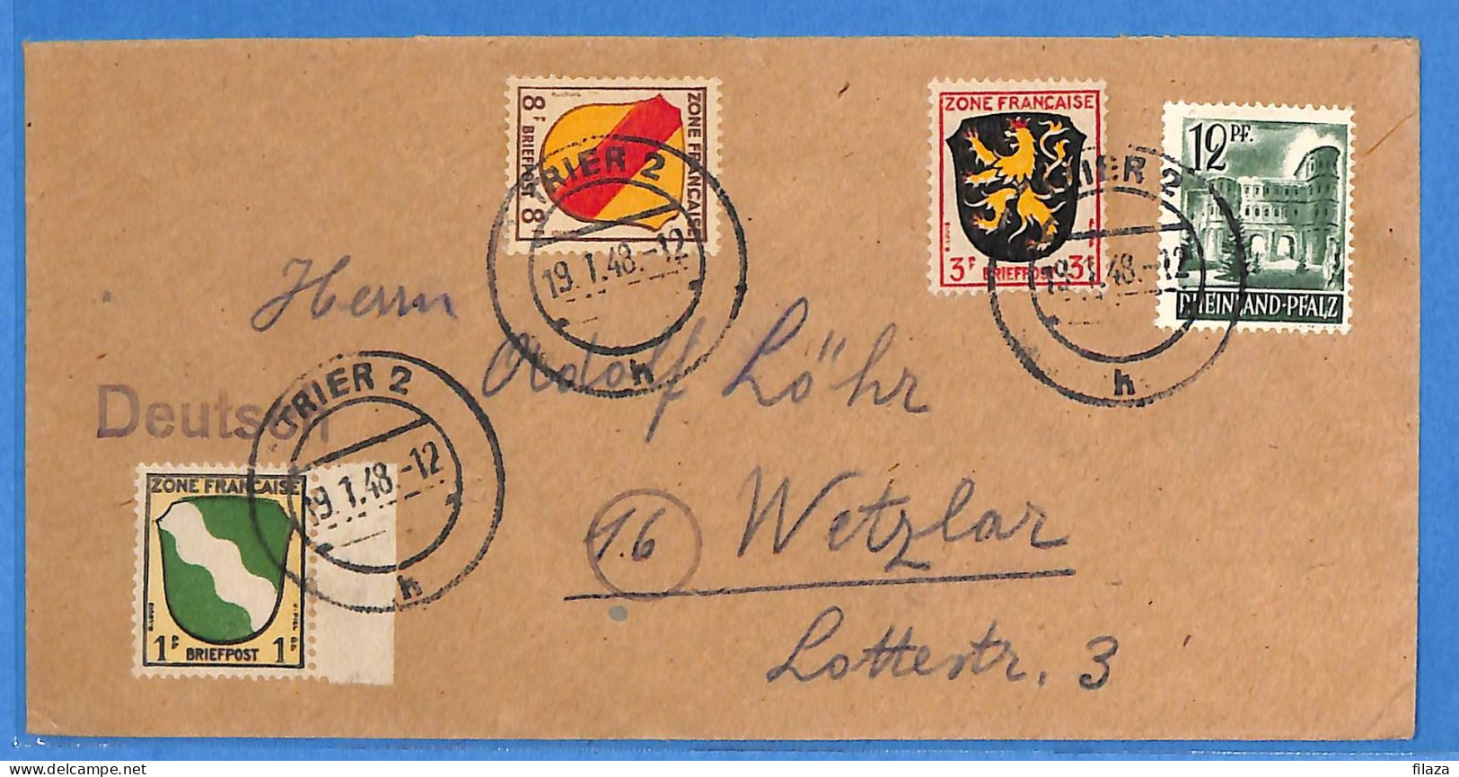 Allemagne Zone Française 1948 - Lettre De Trier - G30845 - Andere & Zonder Classificatie