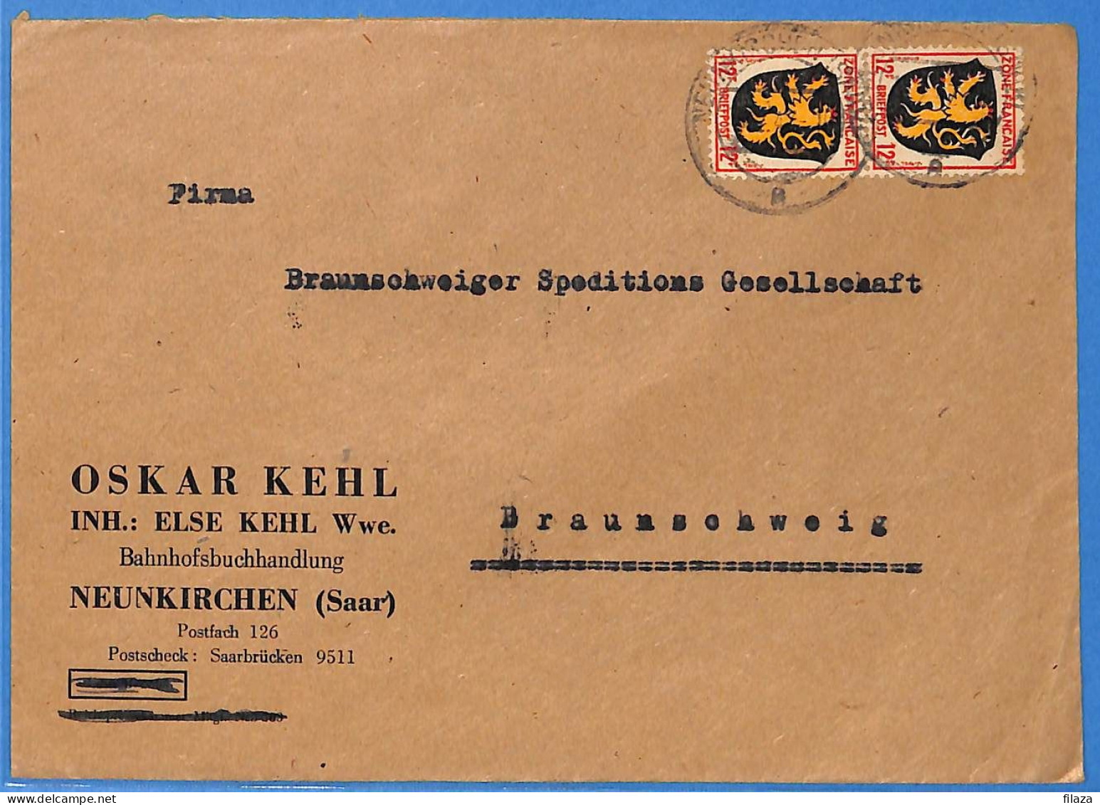 Allemagne Zone Française 1947 - Lettre De Neunkirchen - G30842 - Altri & Non Classificati